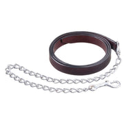 Royal King Leather Lead With Nickel Chain - 1" - yeehawcowboy