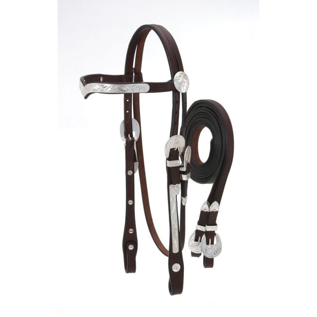 Royal King V Browband Show Headstall With Reins