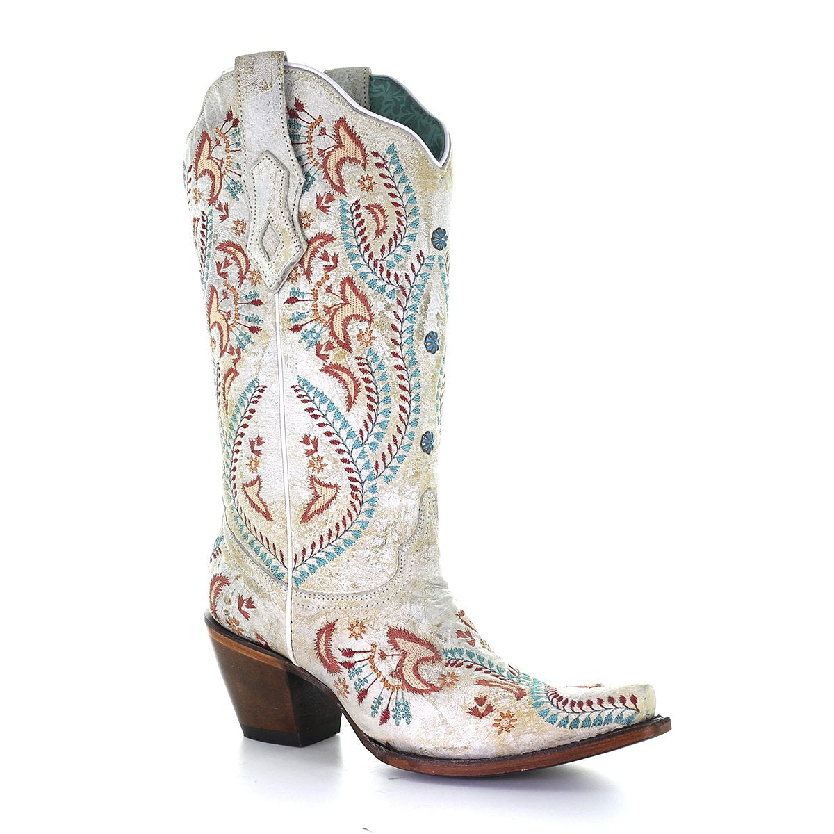 Women‚Äôs Corral Western Boots Handcrafted White - yeehawcowboy
