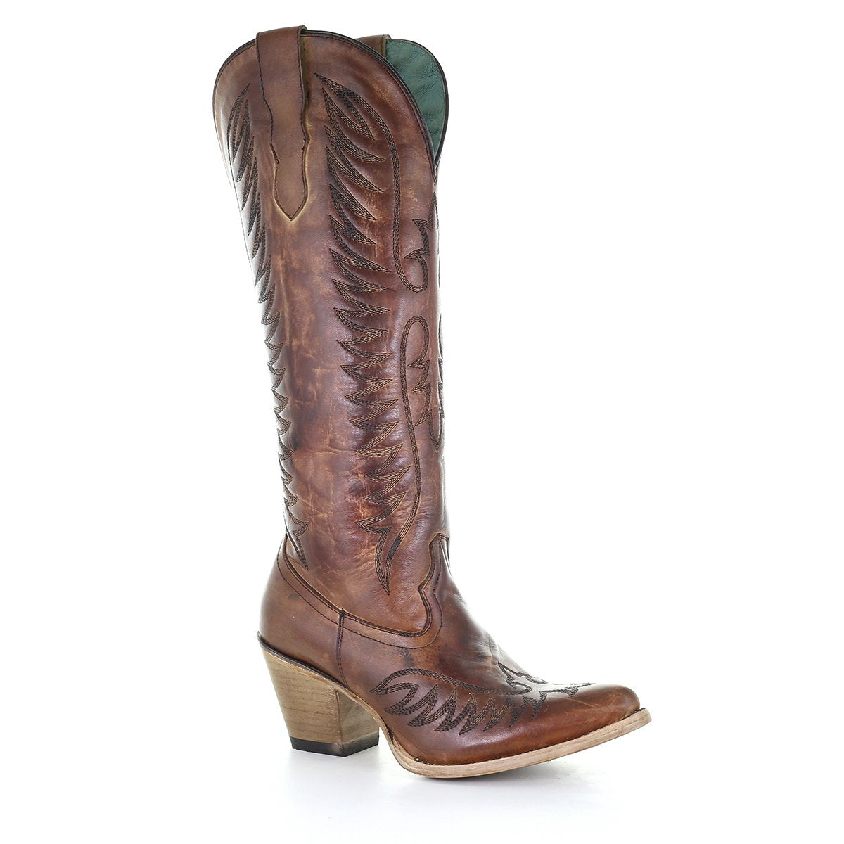 Women's Corral Boots Handcrafted Cognac - yeehawcowboy