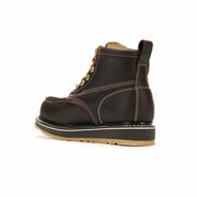 Men's Frontier II Moc Toe 6-Inch Dual Density Work Boots Dark Brown - yeehawcowboy