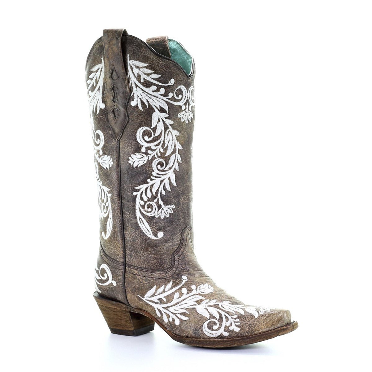 Women's Corral Western Boots Handcrafted Brown - yeehawcowboy