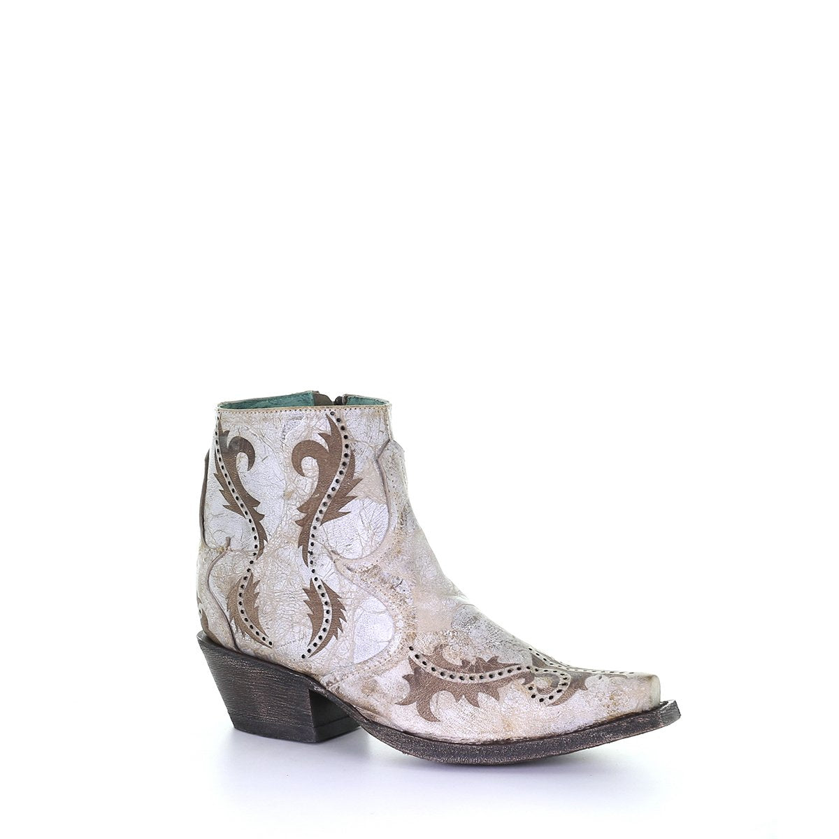 Women's Corral Leather Boots Handcrafted White - yeehawcowboy