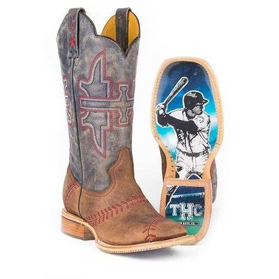 Men's Tin Haul Slugger Boots With Field Of Dreams Sole Handmade Tan - yeehawcowboy