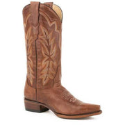 Women's Stetson Casey Leather Boots Handcrafted Brown - yeehawcowboy