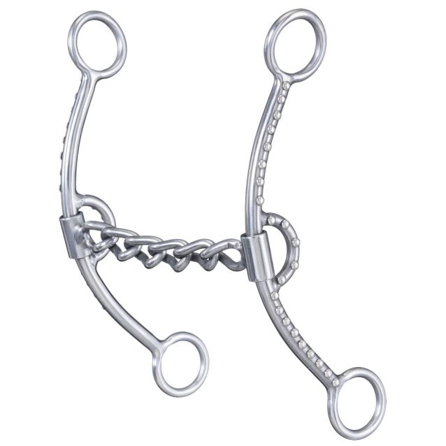 Tough1 Sweet Iron Chain Mouth Lifter Snaffle 5" - yeehawcowboy