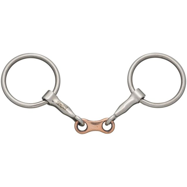 Tough1 Miniature French Link Loose Ring Bit -4" - yeehawcowboy