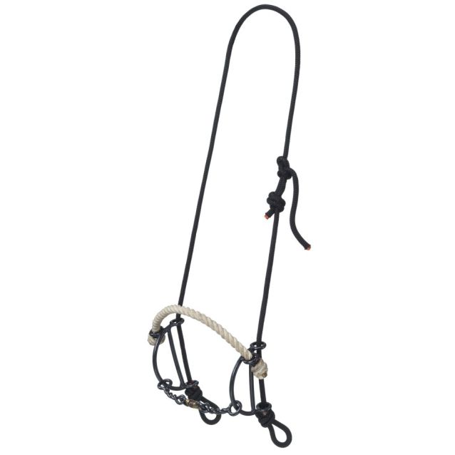 Tough1 Rope Headstall With Rope Nose And Twisted Dogbone Gag Combo 5" - yeehawcowboy