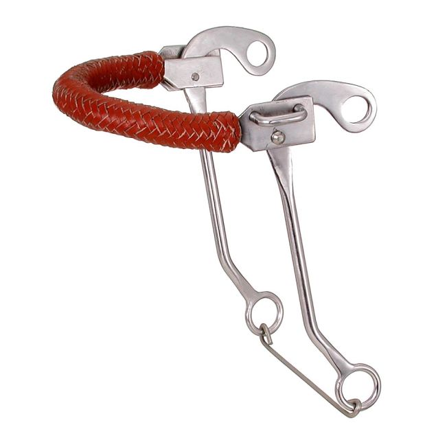 Tough1 Braided Leather Nose Hackamore - yeehawcowboy