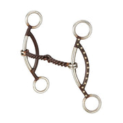 Tough1 Antique Brown "H" Twisted Wire Gag Snaffle 5" - yeehawcowboy