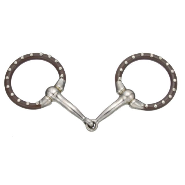 Tough1 Offset Dee With Dots Snaffle- 4" - yeehawcowboy