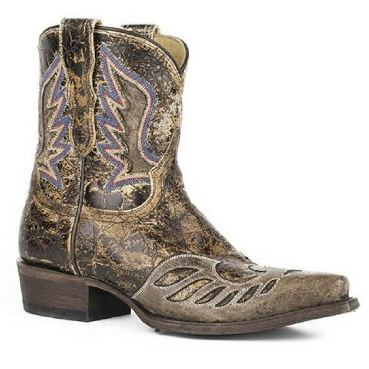 Women's Stetson Reagan Short Ankle Boots Snip Toe Handcrafted Brown - yeehawcowboy