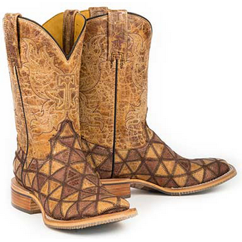 Women‚Äôs Tin Haul Don't Be Scared Boots W Conquer The World Sole Handmade Tan - yeehawcowboy