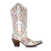 Women‚Äôs Corral Western Boots Handcrafted White - yeehawcowboy