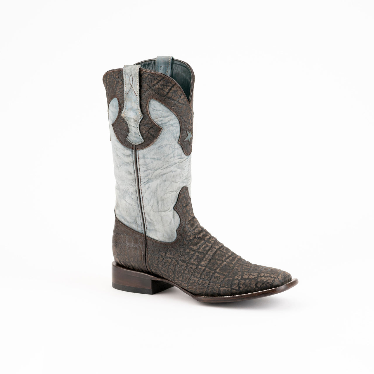 Men's Ferrini Acero Elephant PRINT Boots Handcrafted Black - yeehawcowboy