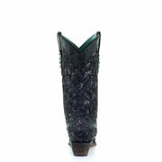 Women‚Äôs Corral Western Boots Black Glitter Handcrafted - yeehawcowboy