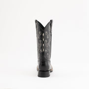 Men's Ferrini Mustang Alligator Belly Print Boots Handcrafted Black - yeehawcowboy
