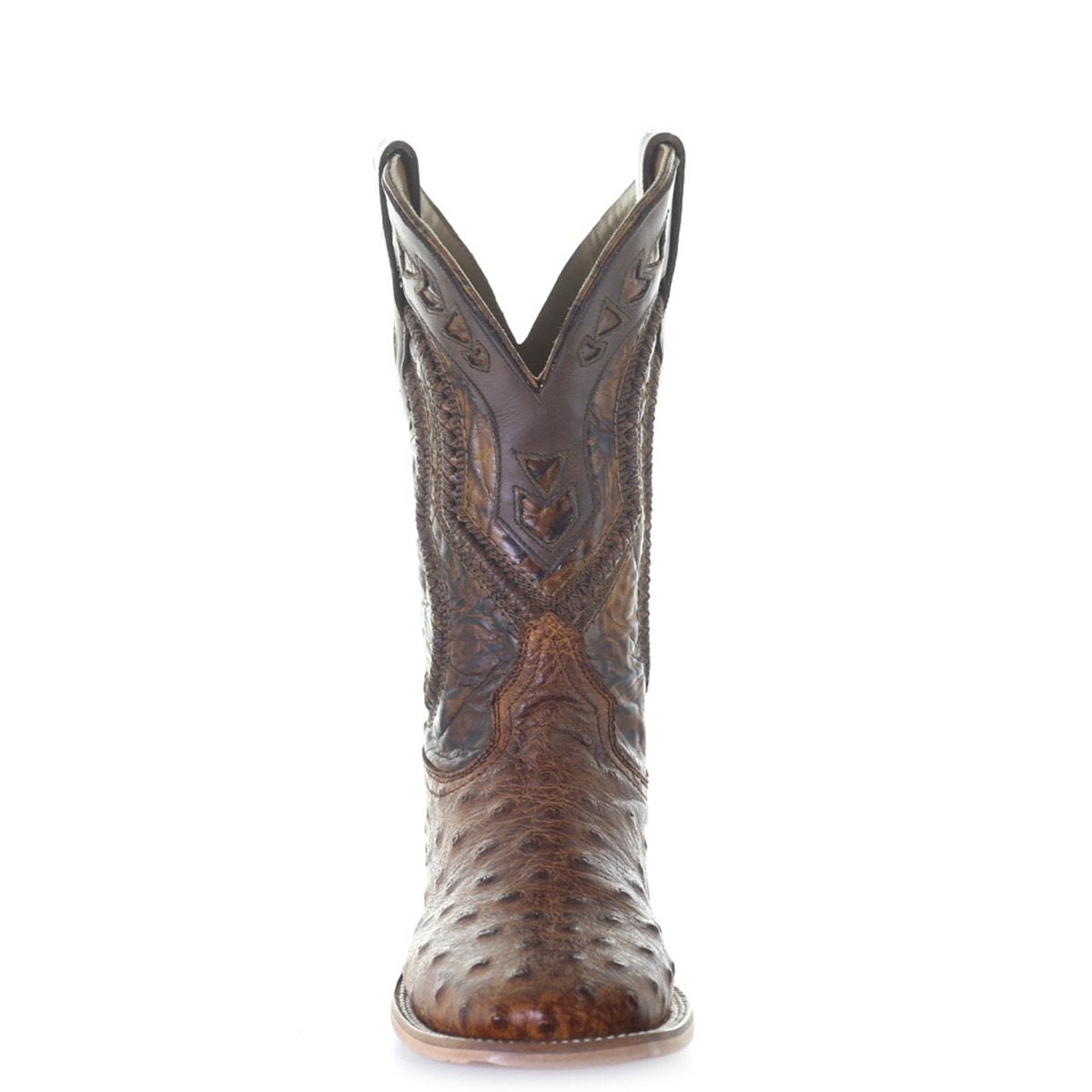 Men's Corral Ostrich Boots Handcrafted Cognac - yeehawcowboy