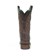 Women's Corral Boots Barbed Wire Woven Handcrafted Brown - yeehawcowboy