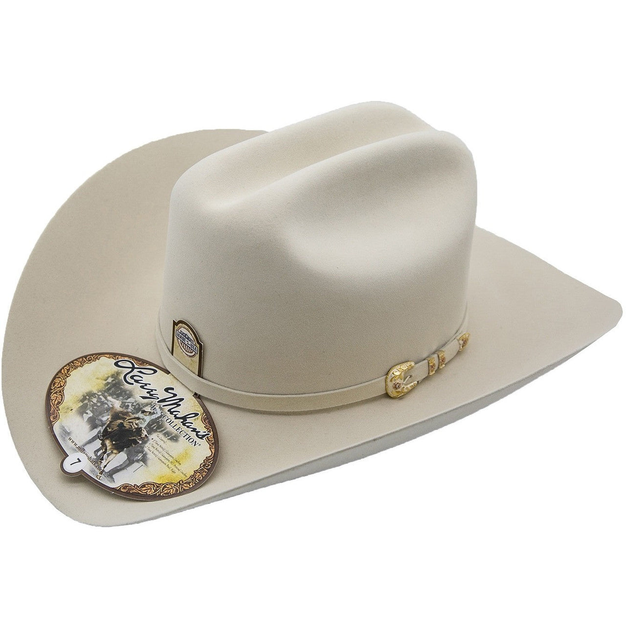 500x Larry Mahan Superior Fur Felt Cowboy Hat Silver Belly - yeehawcowboy