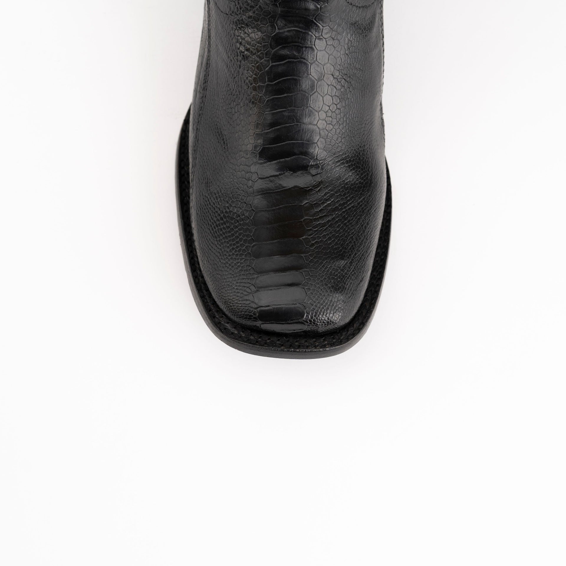Men's Ferrini Nash Ostrich Leg Boots Handcrafted Black - yeehawcowboy