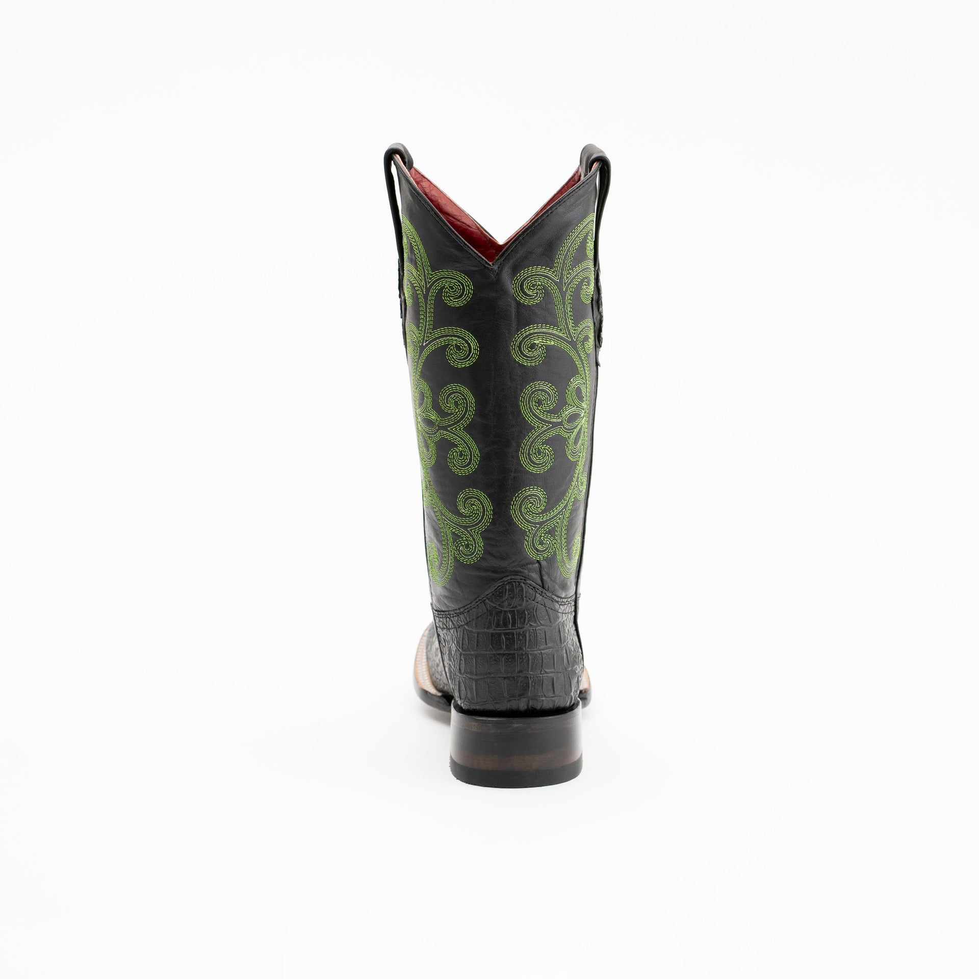 Women's Ferrini Stampede Caiman Print Boots Handcrafted Black - yeehawcowboy
