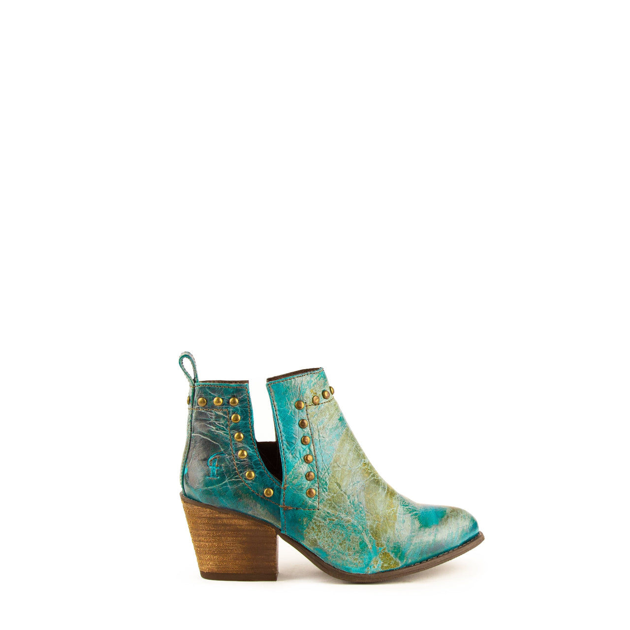 Women's Ferrini Stella Leather Boots Handcrafted Turquoise - yeehawcowboy