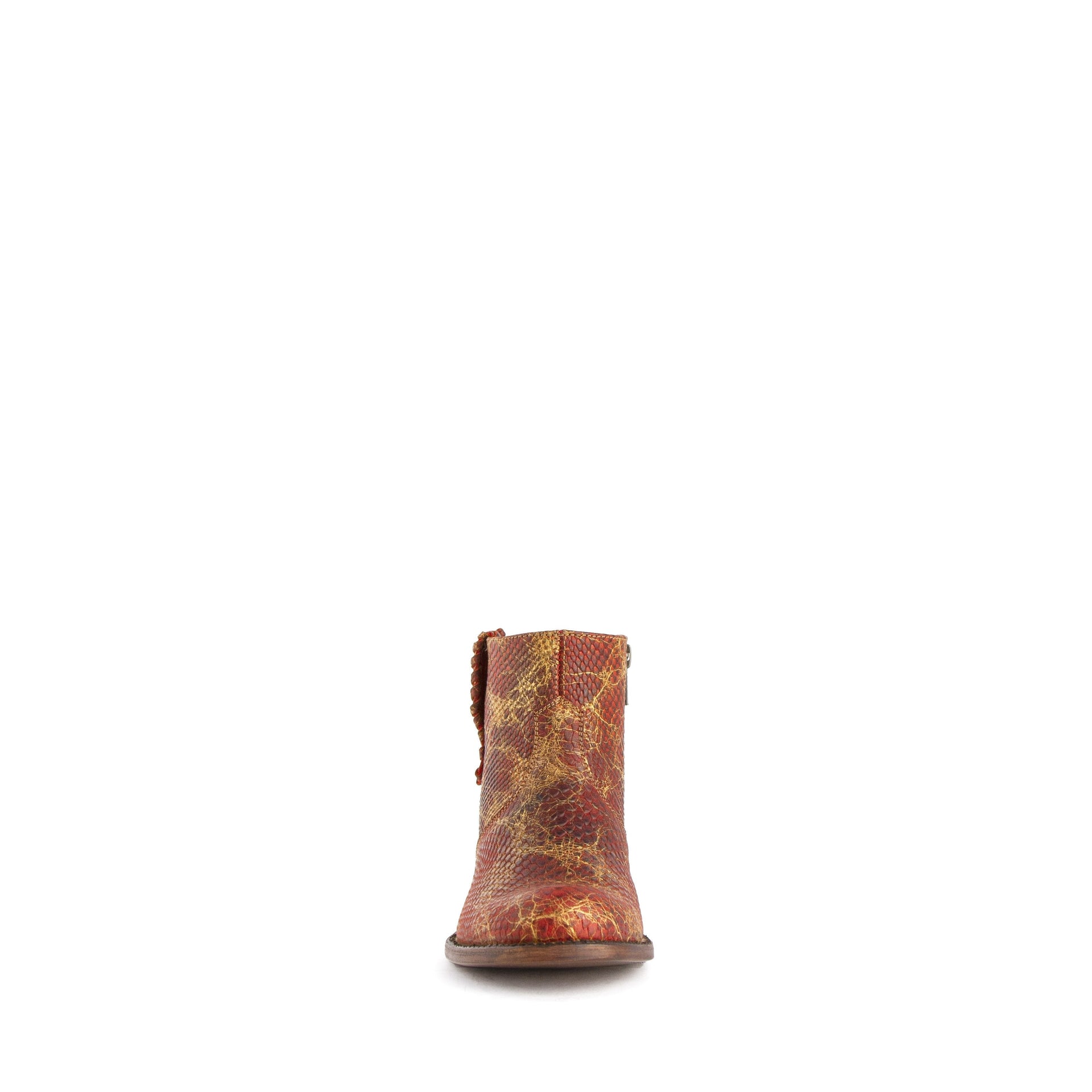Women's Ferrini Rebel Python Print Boots Handcrafted Red - yeehawcowboy