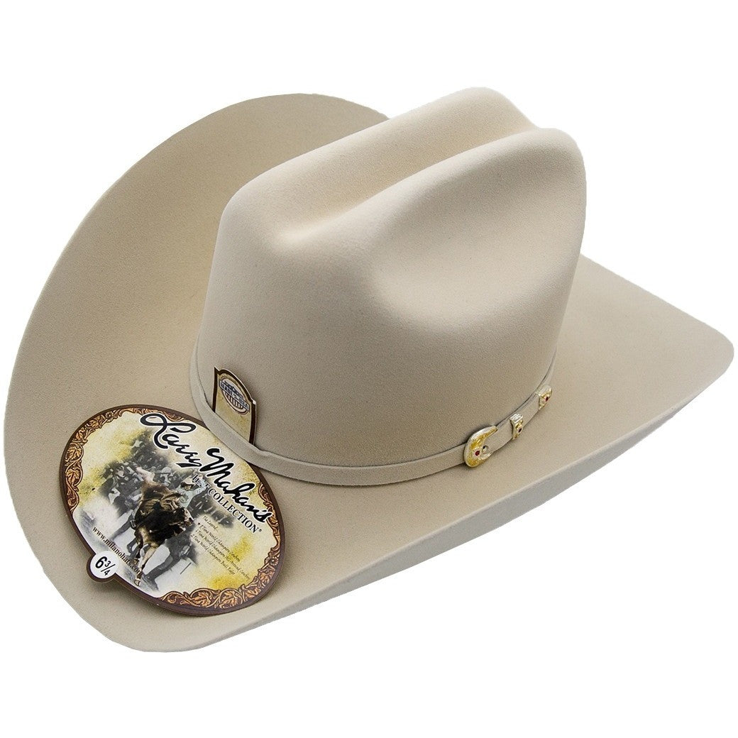 6x Larry Mahan Real Fur Felt Cowboy Hat Silver Belly - yeehawcowboy