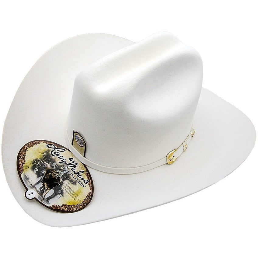 6x Larry Mahan Real Fur Felt Cowboy Hat White - yeehawcowboy