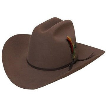 6x Stetson Rancher Fur Felt Hat With Feather Sahara - yeehawcowboy