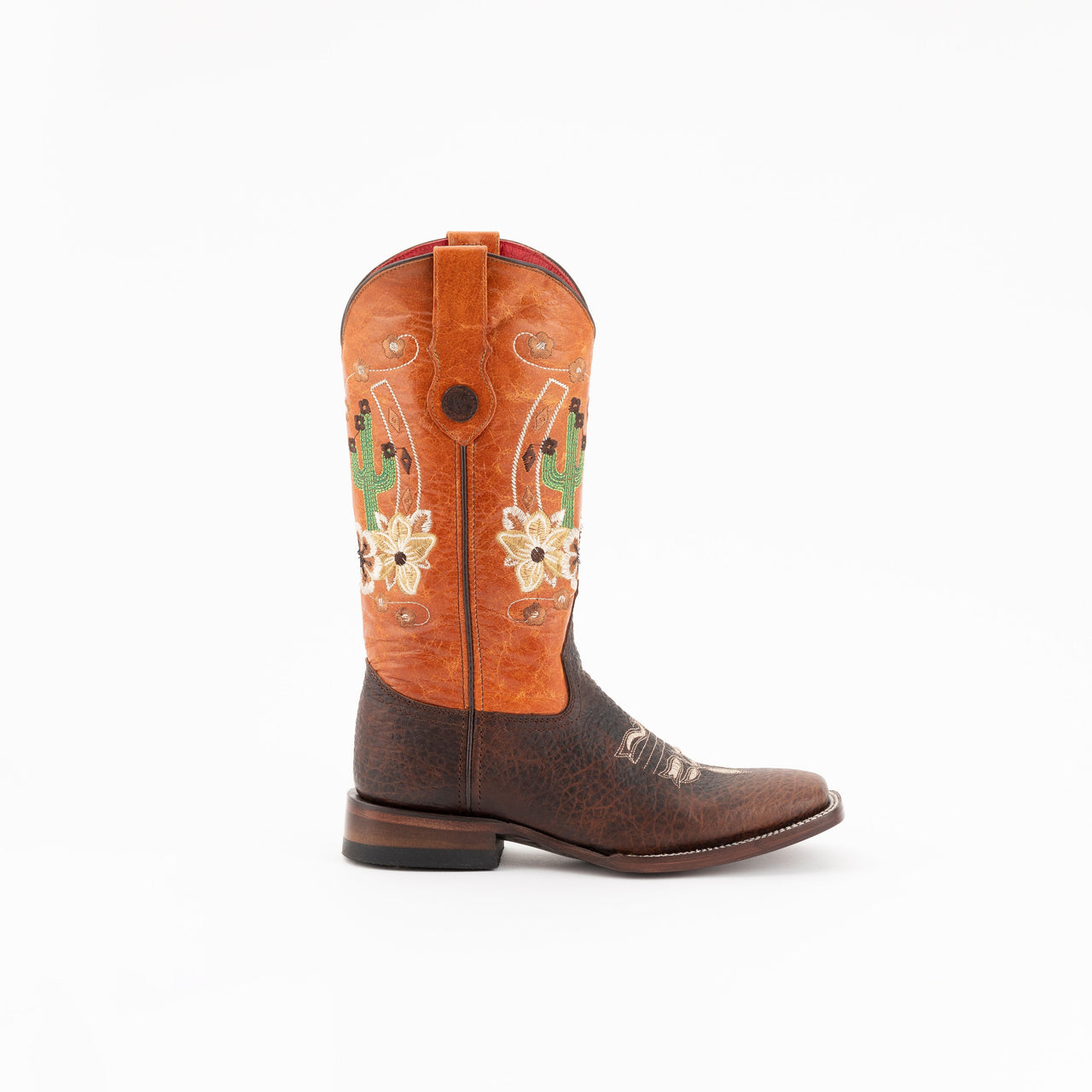 Women's Ferrini Mesa Leather Boots Handcrafted Chocolate - yeehawcowboy