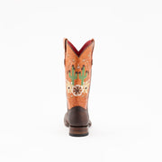 Women's Ferrini Mesa Leather Boots Handcrafted Chocolate - yeehawcowboy