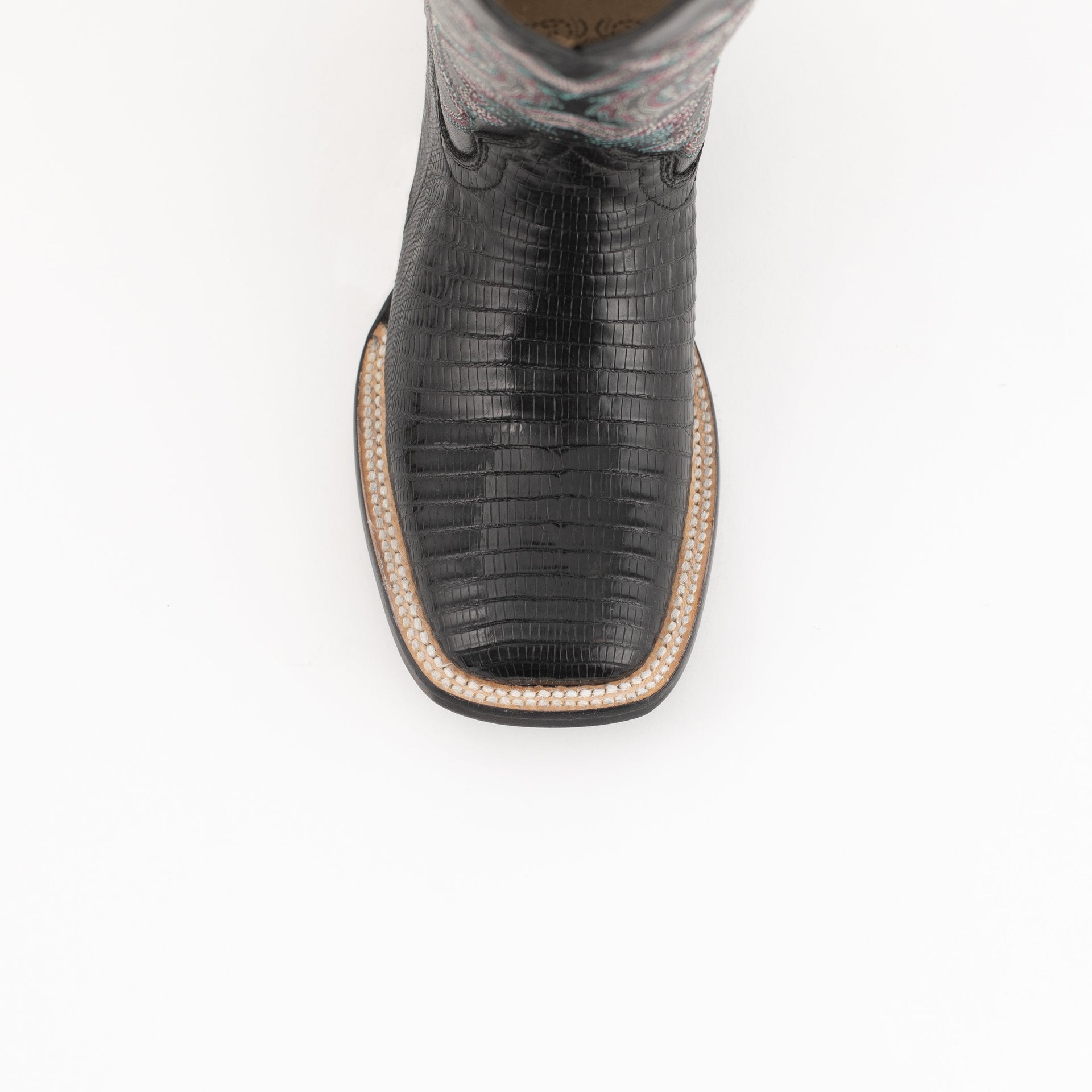 Women's Ferrini Taylor Teju Lizard Boots Handcrafted Black - yeehawcowboy