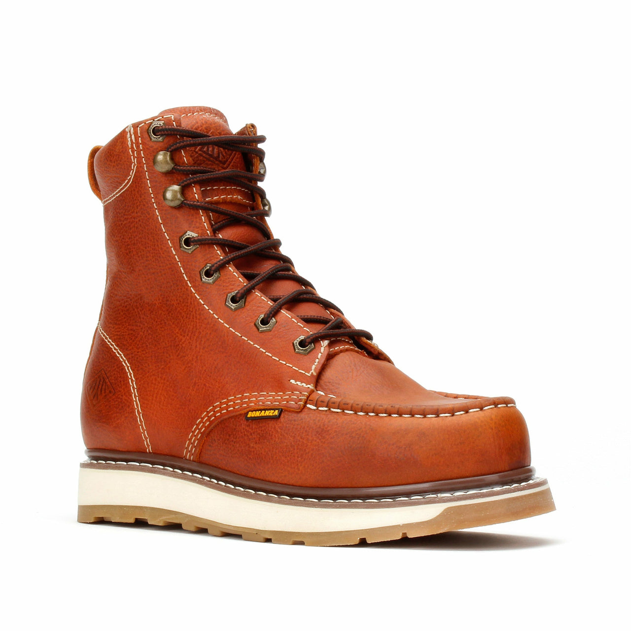 Men's Frontier II Moc Toe 8-Inch Dual Density Work Boots Light Brown - yeehawcowboy