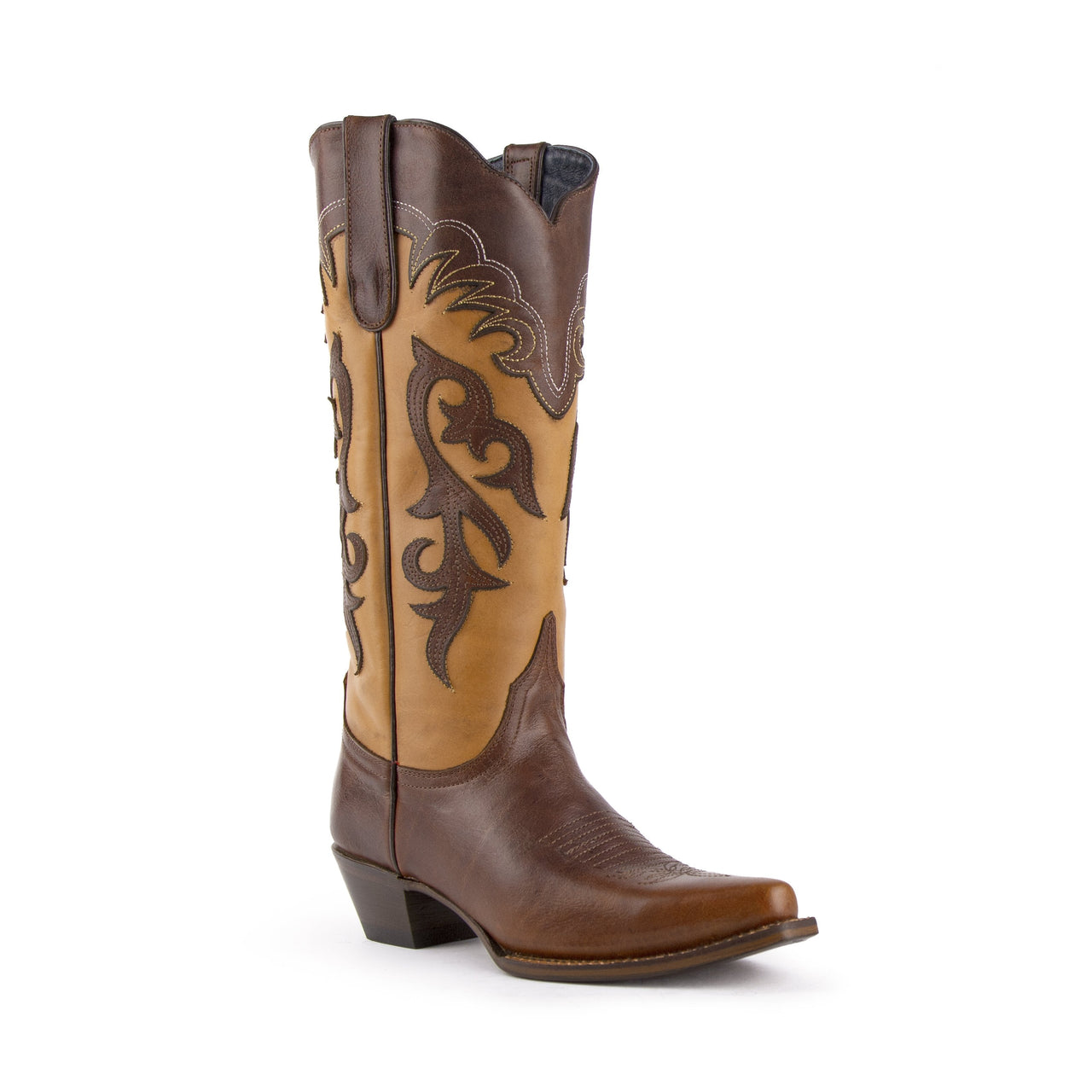 Women's Ferrini Legend Leather Boots Handcrafted Brown - yeehawcowboy
