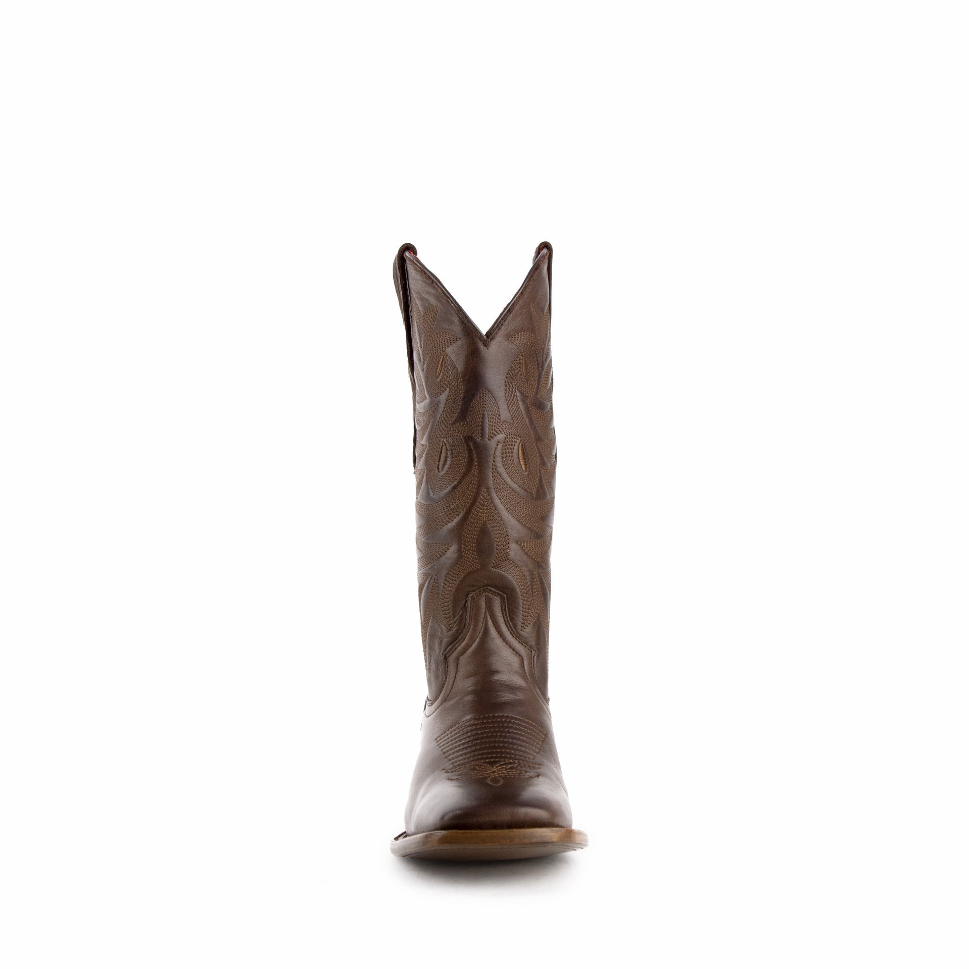 Women's Ferrini Jane Leather Boots Handcrafted Chocolate - yeehawcowboy