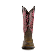 Women's Ferrini Maverick Leather Boots Handcrafted Chocolate - yeehawcowboy