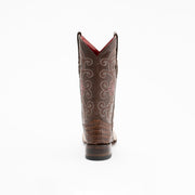 Women's Ferrini Stampede Caiman Print Boots Handcrafted Rust - yeehawcowboy