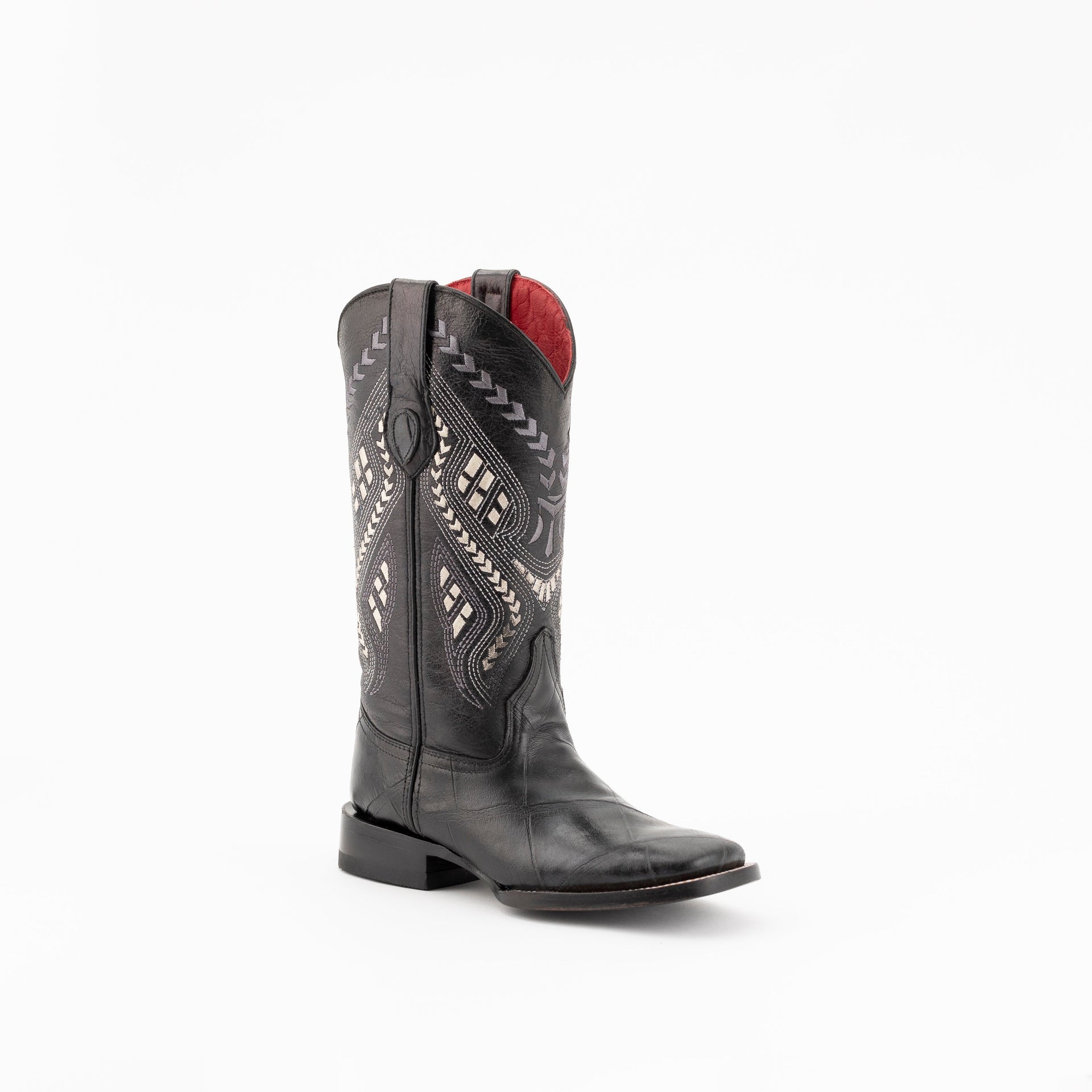 Women's Ferrini Jesse Alligator Print Boots Handcrafted Black - yeehawcowboy