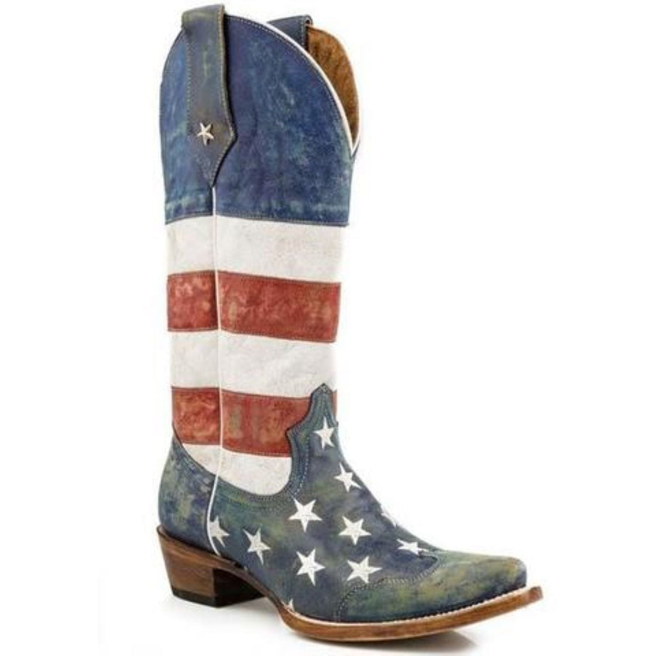 Women‚Äôs Roper  Americana Boots Handcrafted Blue - yeehawcowboy