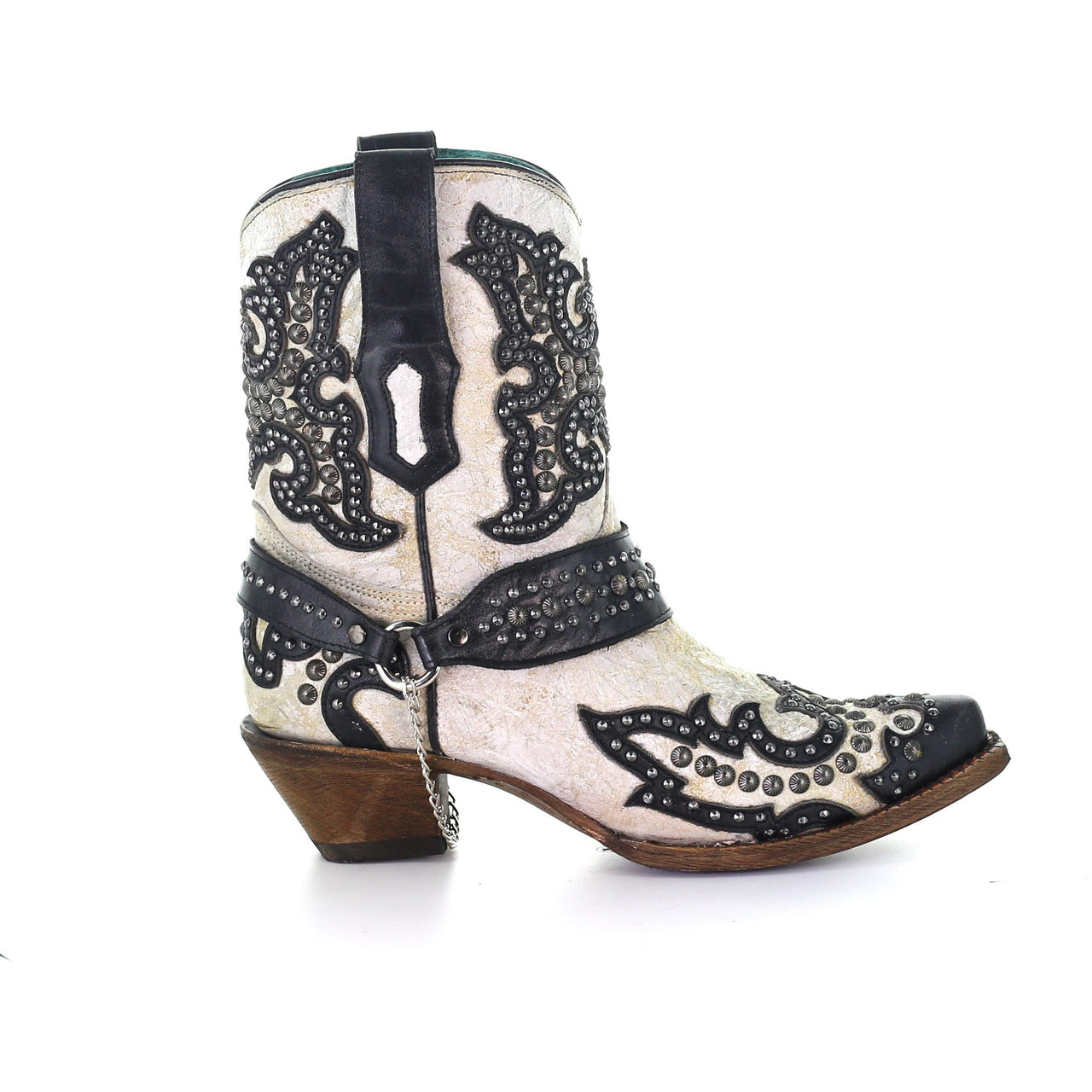 Women‚Äôs Corral Western Boots Handcrafted White Black - yeehawcowboy