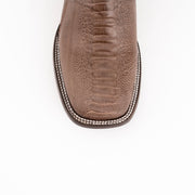 Men's Ferrini Nash Ostrich Leg Boots Handcrafted Brown - yeehawcowboy