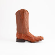 Men's Ferrini Dakota Caiman Hornback Boots Handcrafted Cognac - yeehawcowboy