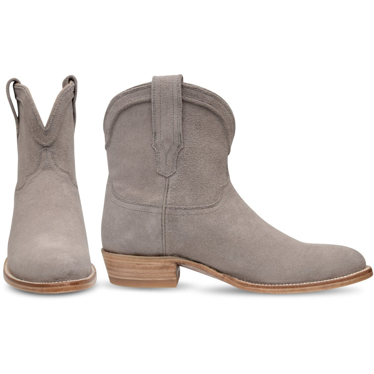 Women‚Äôs Bachesto Daffney Waterproof Suede Boots Handcrafted Stone Gray - yeehawcowboy