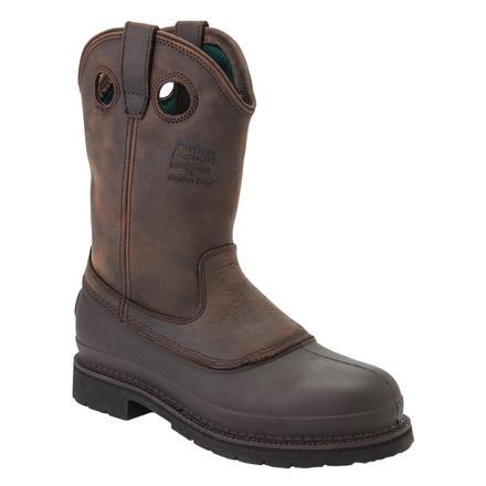 Men's Georgia Boots Muddog Wellington Work Boots Brown - yeehawcowboy