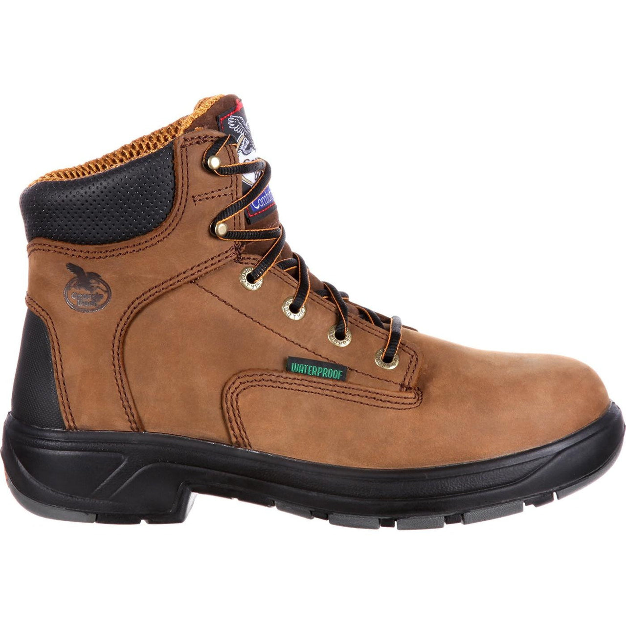 Men's  Georgia Boots FLXpoint Waterproof Work Boots Brown - yeehawcowboy