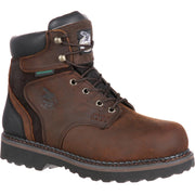 Men's Georgia Boots Brookville Waterproof Work Boots Brown - yeehawcowboy