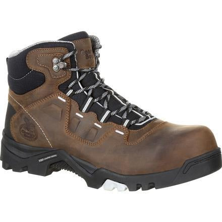 Men's Georgia Boots Amplitude Composite Toe Waterproof Work Boots Brown - yeehawcowboy