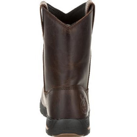 Kid's Georgia Boots Athen'S Little Pull-On Boots Brown Soft Toe - yeehawcowboy